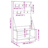 vidaXL Kledingrek met schoenenrek 100x41x184 cm sonoma eikenkleurig