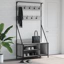 vidaXL Kledingrek met schoenenrek 100x41x184 cm sonoma eikenkleurig