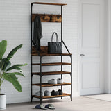 vidaXL Kledingrek met schoenenrek 70x34x184 cm zwart