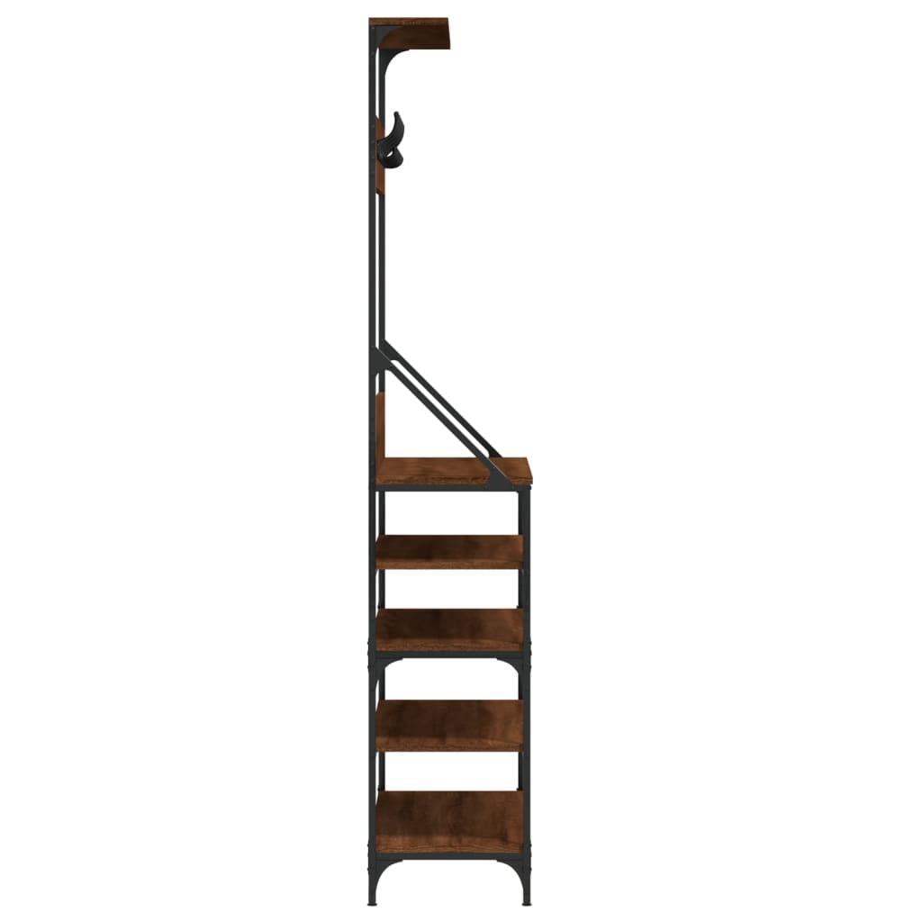 vidaXL Kledingrek met schoenenrek 70x34x184 cm zwart