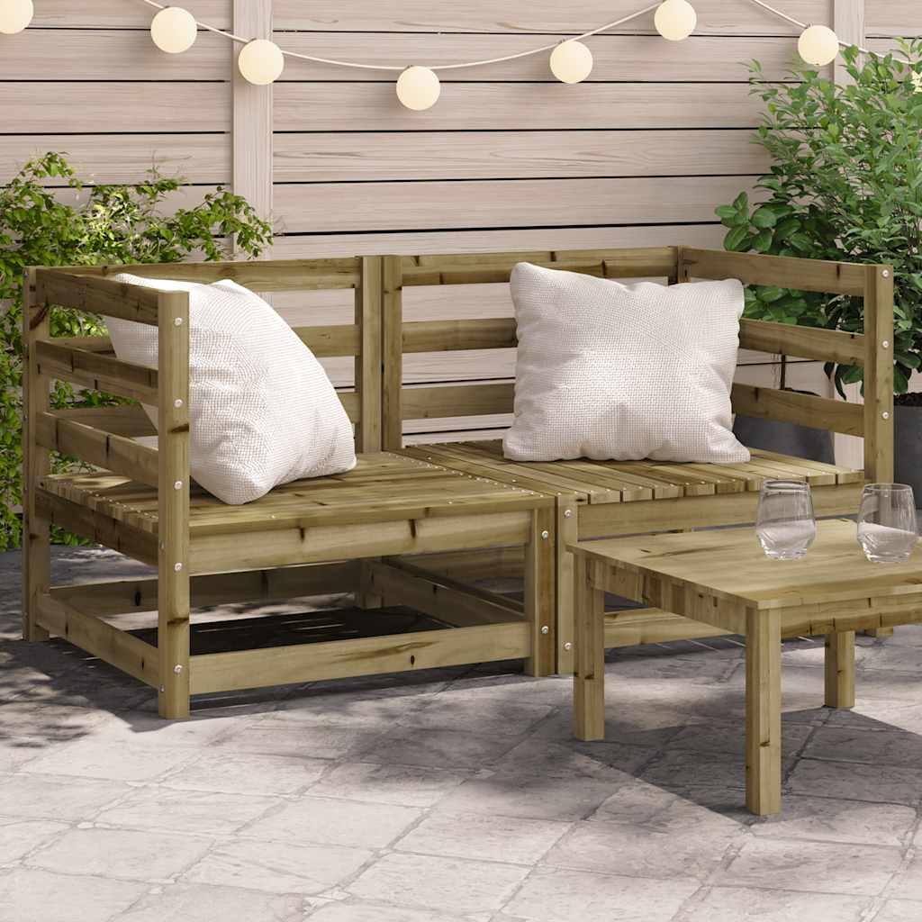 vidaXL Tuinhoekbank 2 st 70x70x67 cm massief grenenhout