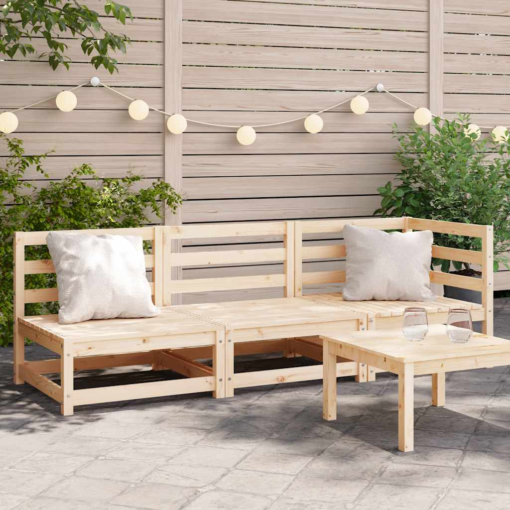 vidaXL Tuinhoekbank 2 st 70x70x67 cm massief grenenhout