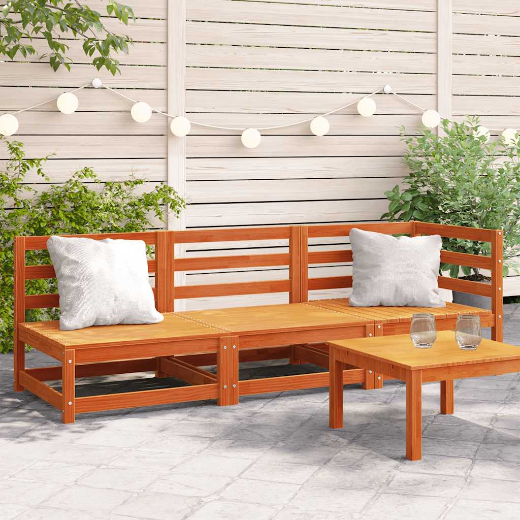 vidaXL Tuinhoekbank 2 st 70x70x67 cm massief grenenhout