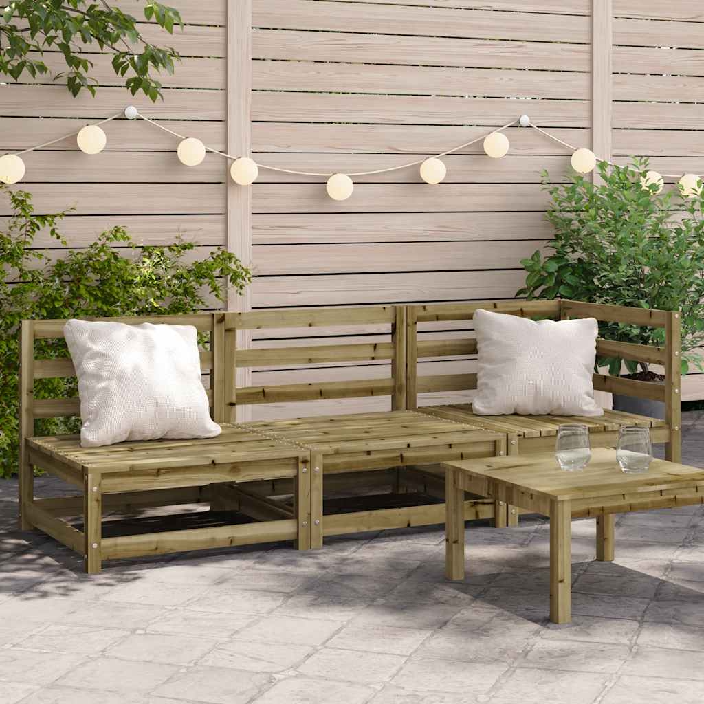 vidaXL Tuinhoekbank 2 st 70x70x67 cm massief grenenhout