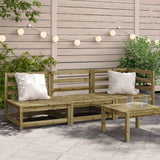 vidaXL Tuinhoekbank 2 st 70x70x67 cm massief grenenhout