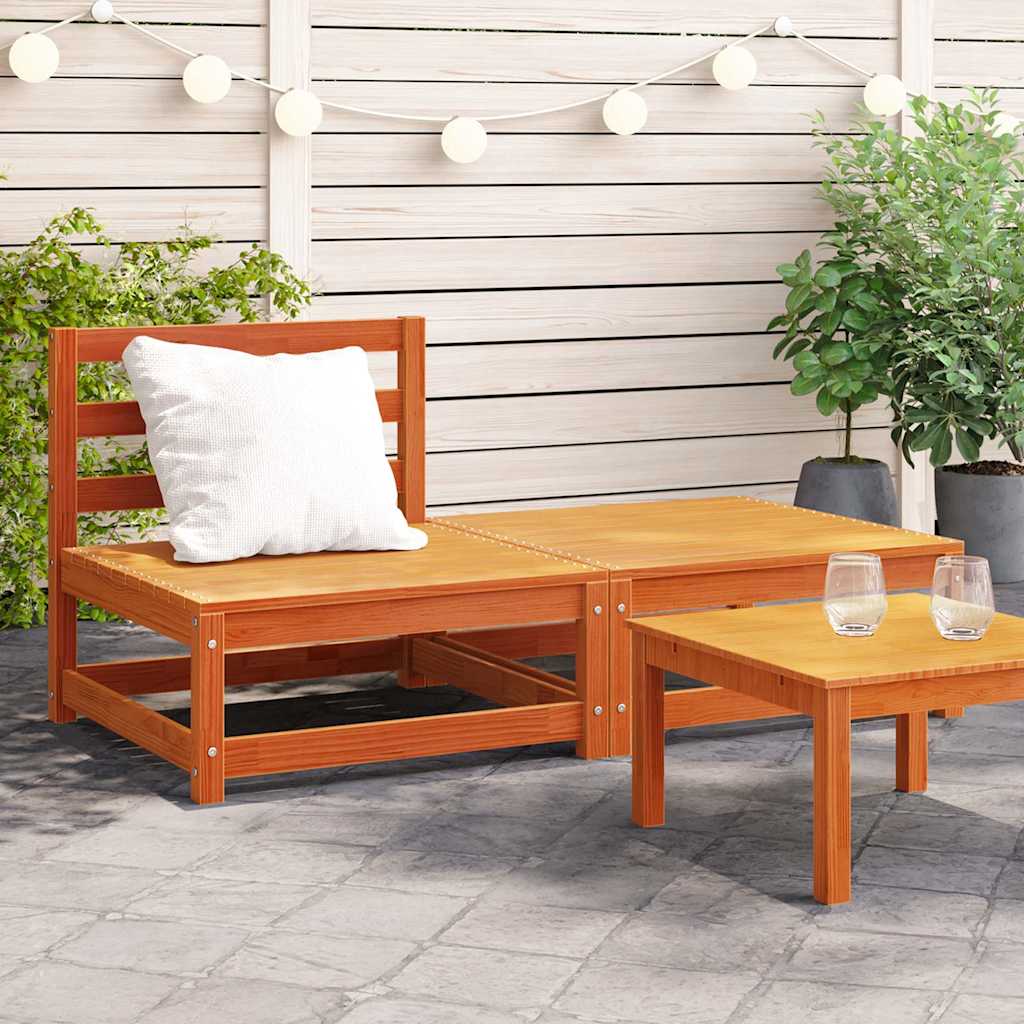 vidaXL Tuinhoekbank 2 st 70x70x67 cm massief grenenhout