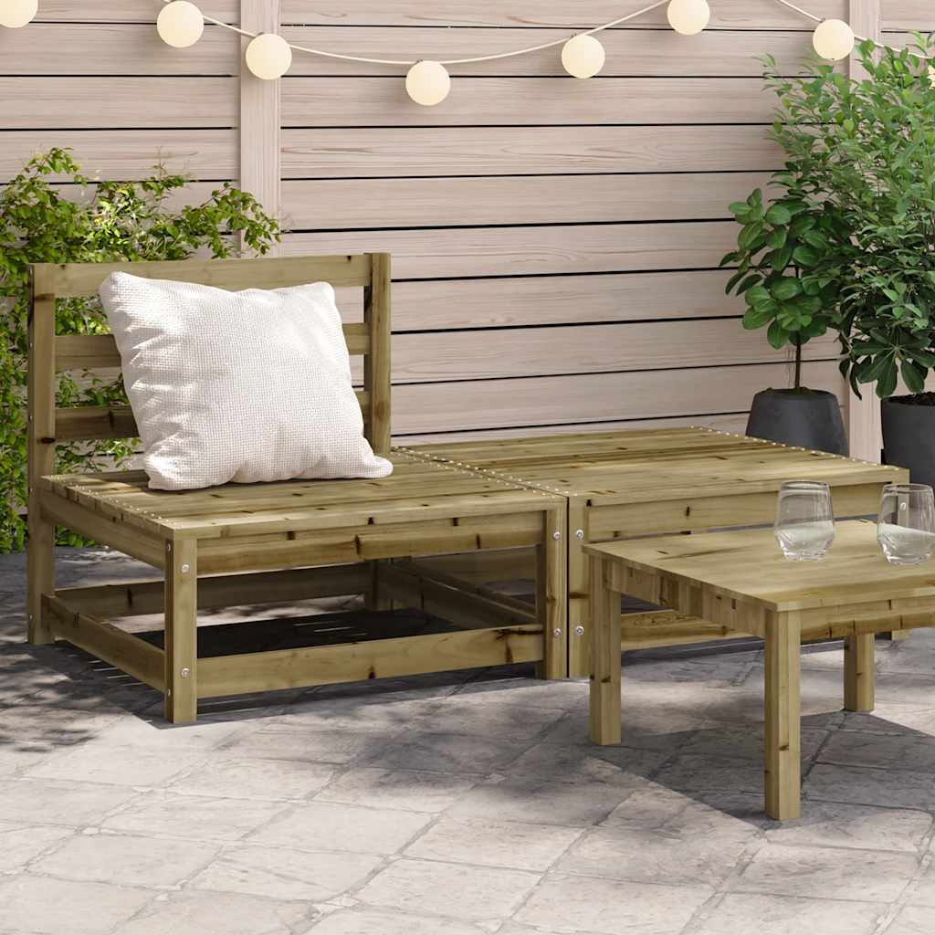 vidaXL Tuinhoekbank 2 st 70x70x67 cm massief grenenhout