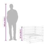 vidaXL Tuinhoekbank 2 st 70x70x67 cm massief grenenhout