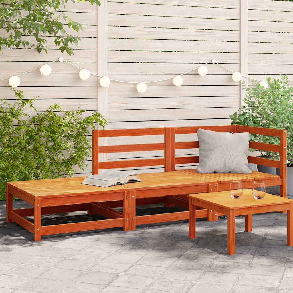 vidaXL Tuinhoekbank 2 st 70x70x67 cm massief grenenhout