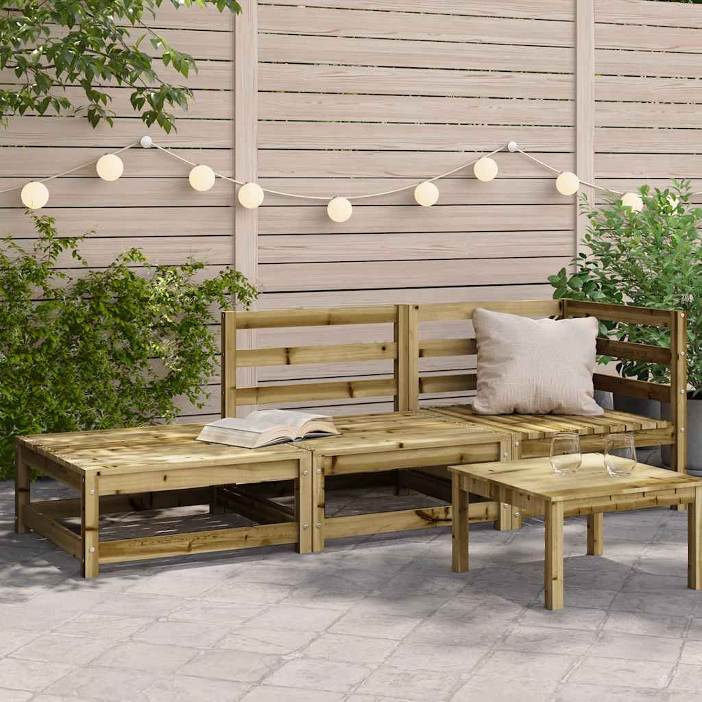 vidaXL Tuinhoekbank 2 st 70x70x67 cm massief grenenhout