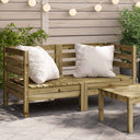 vidaXL Garden Corner Sofa Solid Pine Wood