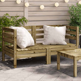 vidaXL Garden Corner Sofa Solid Pine Wood
