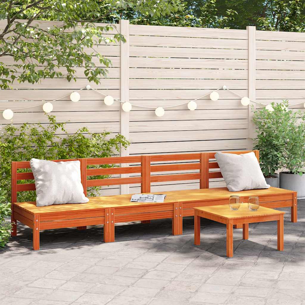 vidaXL Garden Corner Sofa Solid Pine Wood