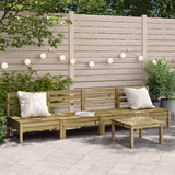 vidaXL Garden Corner Sofa Solid Pine Wood