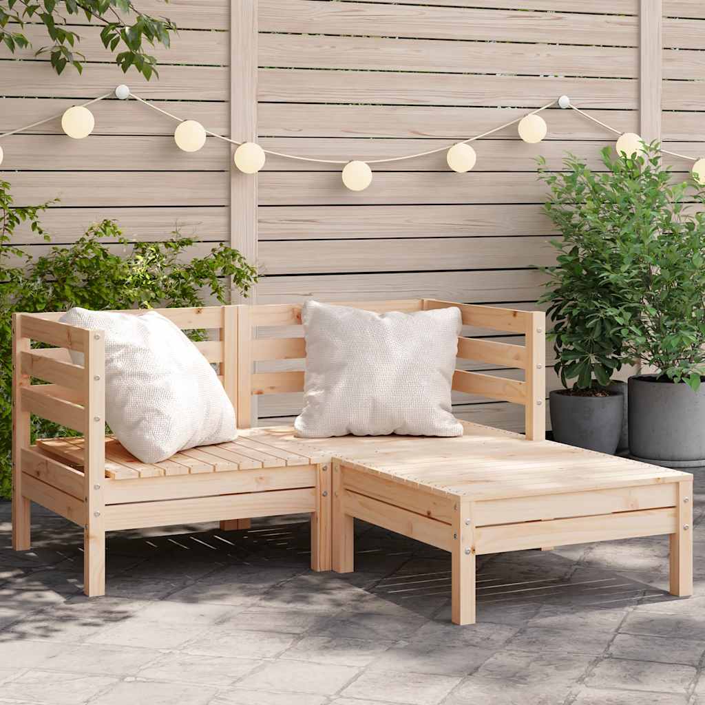 vidaXL Garden Corner Sofa Solid Pine Wood