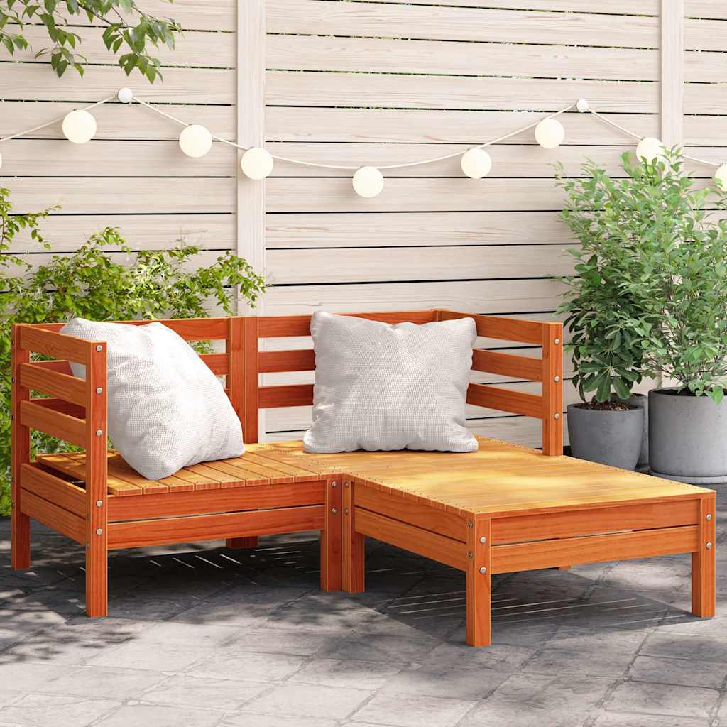 vidaXL Garden Corner Sofa Solid Pine Wood