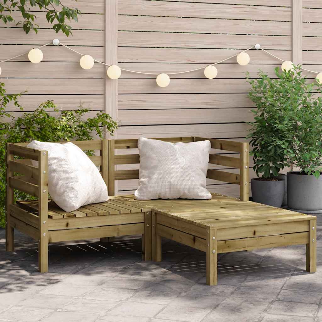 vidaXL Garden Corner Sofa Solid Pine Wood
