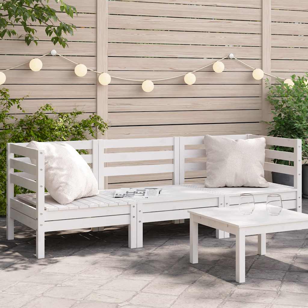 vidaXL Garden Corner Sofa Solid Pine Wood