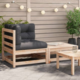 vidaXL Garden Corner Sofa with Cushions and Ottoman