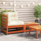 vidaXL Garden Corner Sofa with Cushions and Ottoman