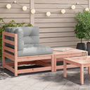 vidaXL Garden Corner Sofa with Cushions and Ottoman