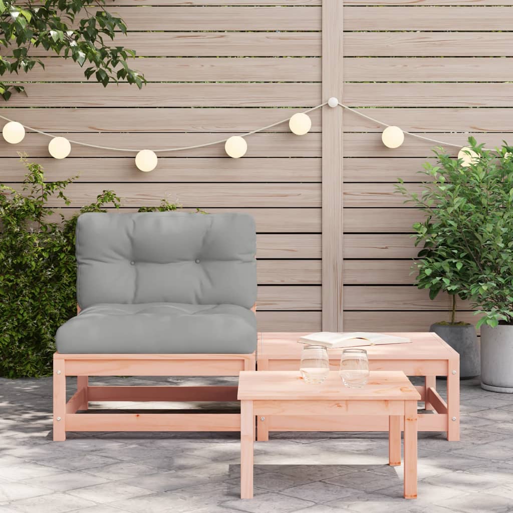 vidaXL Garden Corner Sofa with Cushions and Ottoman