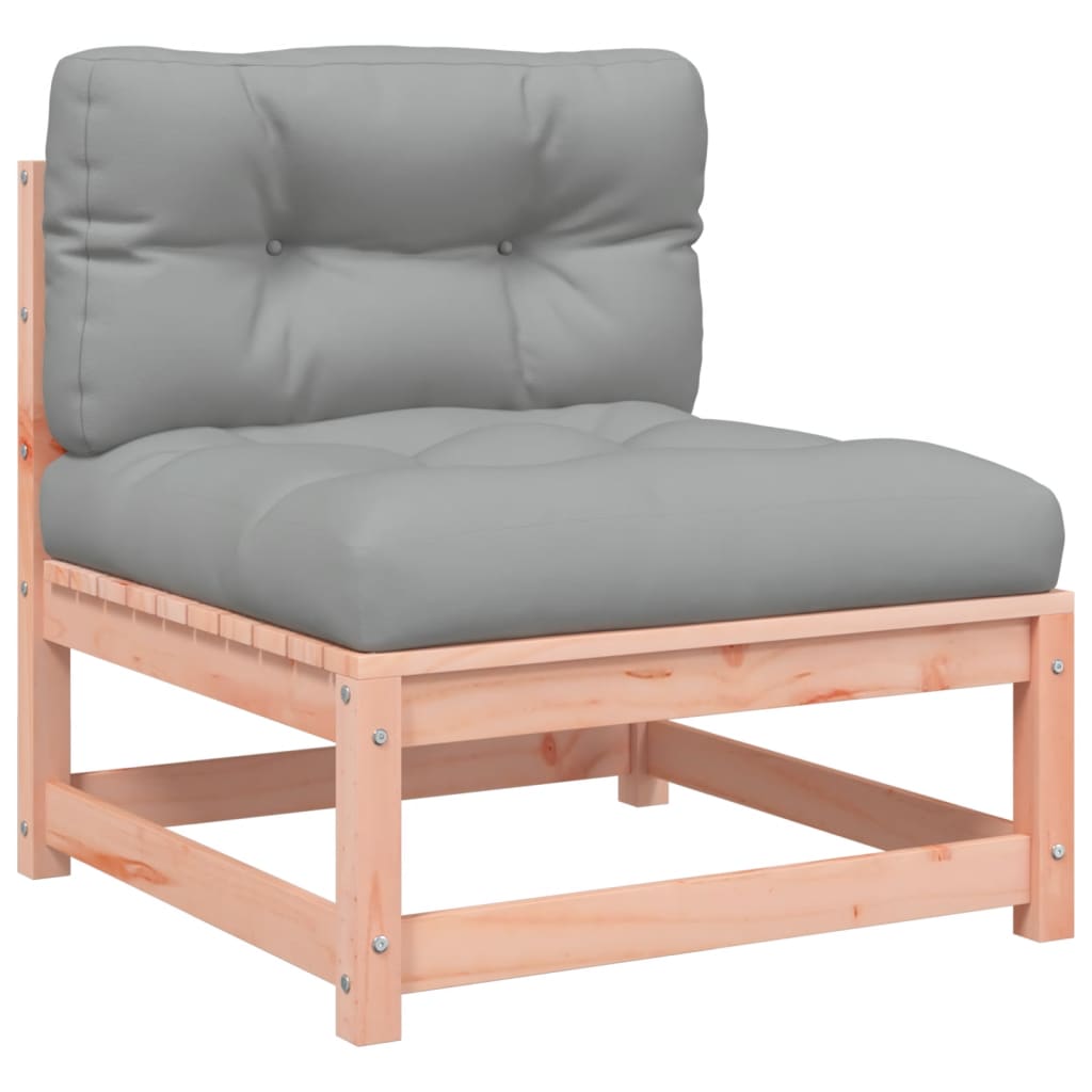 vidaXL Garden Corner Sofa with Cushions and Ottoman