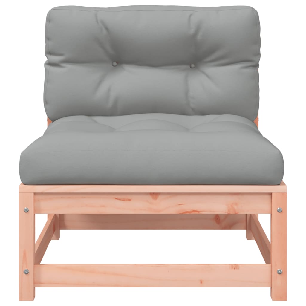 vidaXL Garden Corner Sofa with Cushions and Ottoman