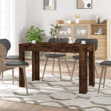 vidaXL Eettafel 120x60x76 cm bewerkt hout wit