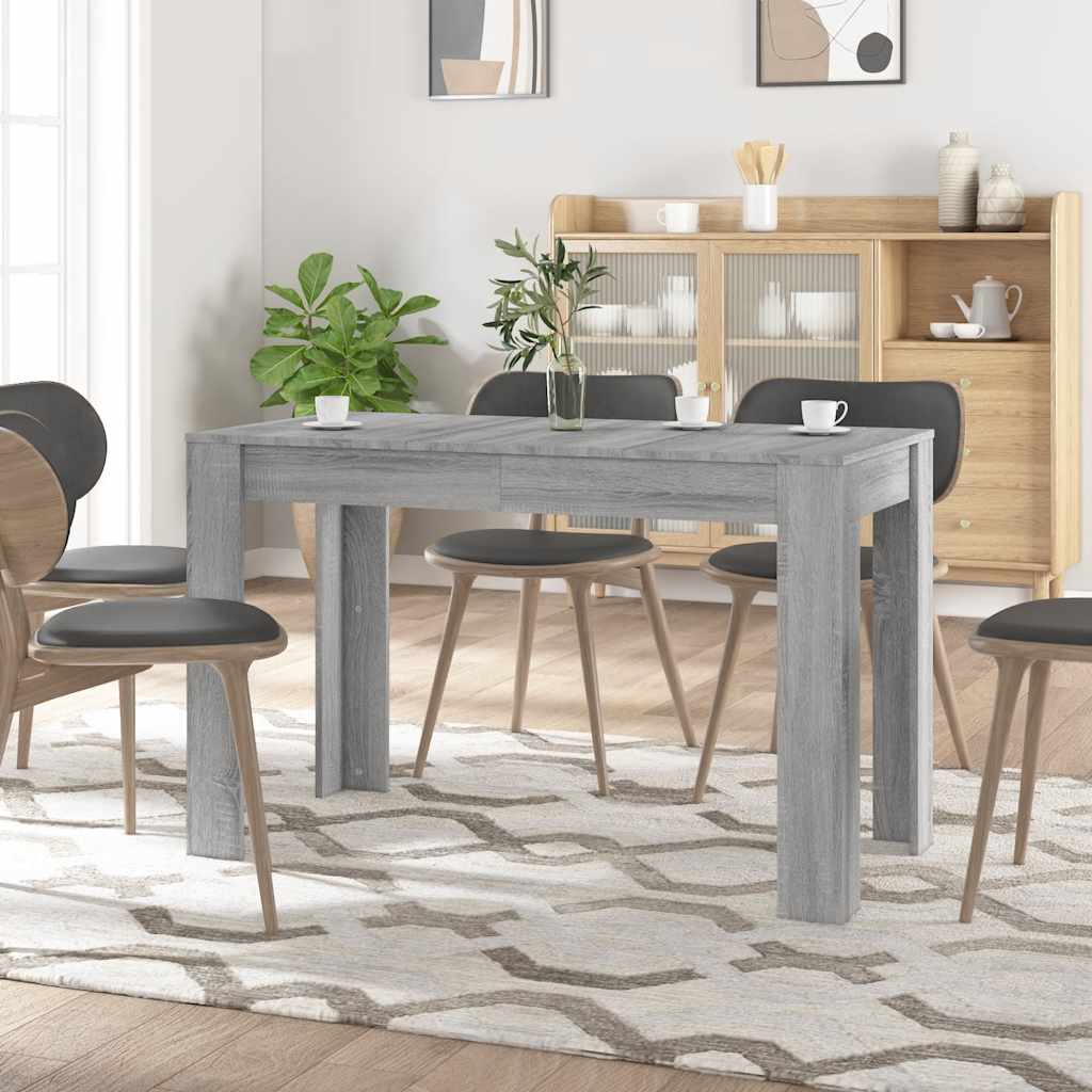 vidaXL Eettafel 120x60x76 cm bewerkt hout wit