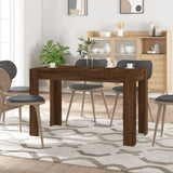 vidaXL Eettafel 120x60x76 cm bewerkt hout wit