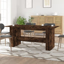 vidaXL Eettafel 180x90x76 cm bewerkt hout wit