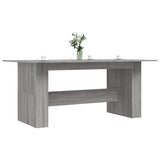 vidaXL Eettafel 180x90x76 cm bewerkt hout wit