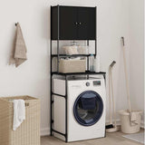 vidaXL Wasmachinekast 68x48,5x194 cm zwart