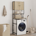vidaXL Wasmachinekast 68x48,5x194 cm zwart