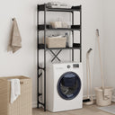 vidaXL Washing Machine Cabinet 67x25x163 cm Engineered Wood Black