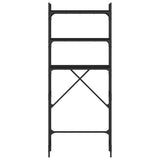 vidaXL Wasmachinerek 67x25x163 cm bewerkt hout zwart