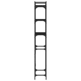 vidaXL Wasmachinerek 67x25x163 cm bewerkt hout zwart