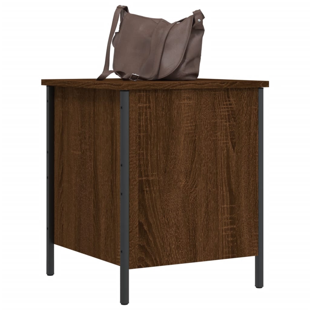 vidaXL Opbergbankje 40x42,5x50 cm bewerkt hout zwart