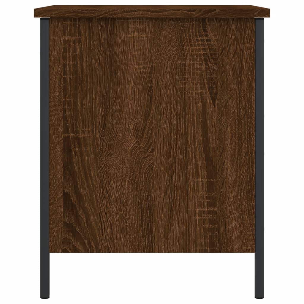 vidaXL Opbergbankje 40x42,5x50 cm bewerkt hout zwart