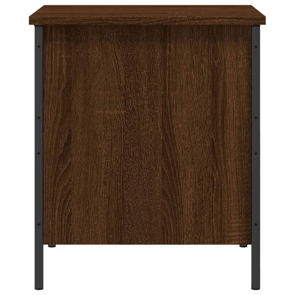vidaXL Opbergbankje 40x42,5x50 cm bewerkt hout zwart