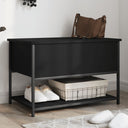 vidaXL Opbergbankje 70x42,5x47 cm bewerkt hout zwart