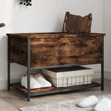 vidaXL Opbergbankje 70x42,5x47 cm bewerkt hout zwart