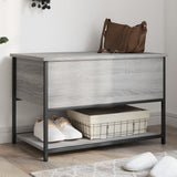vidaXL Opbergbankje 70x42,5x47 cm bewerkt hout zwart