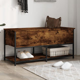 vidaXL Opbergbankje 70x42,5x47 cm bewerkt hout zwart