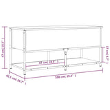 vidaXL Opbergbankje 70x42,5x47 cm bewerkt hout zwart