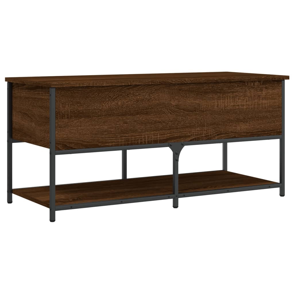 vidaXL Opbergbankje 70x42,5x47 cm bewerkt hout zwart