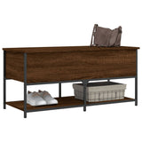 vidaXL Opbergbankje 70x42,5x47 cm bewerkt hout zwart