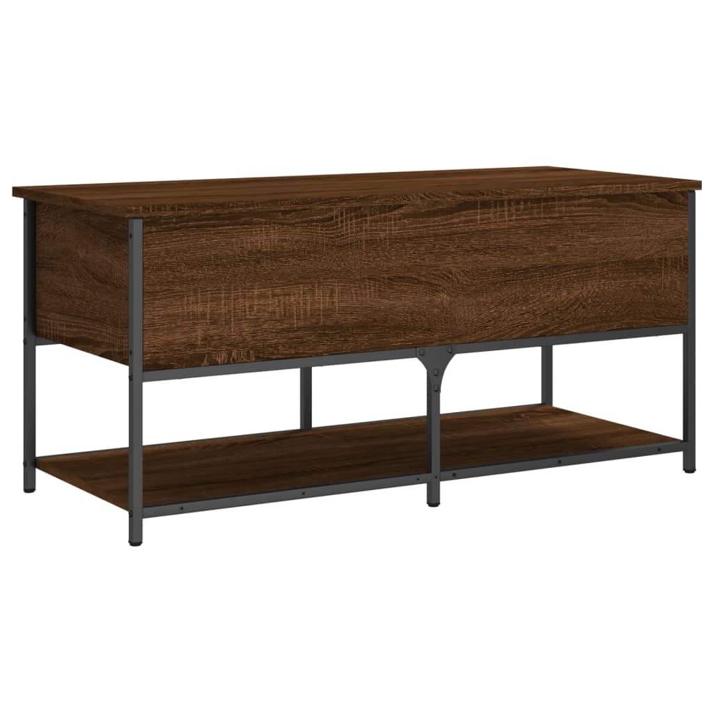 vidaXL Opbergbankje 70x42,5x47 cm bewerkt hout zwart