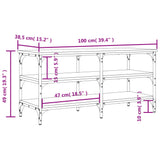 vidaXL Shoe Bench 70x38.5x49 cm Engineered Wood Black